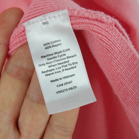 Talbots L Cardigan Pastel Pink Preppy Country Club Grandpa Old Money Academia - Picture 6 of 7